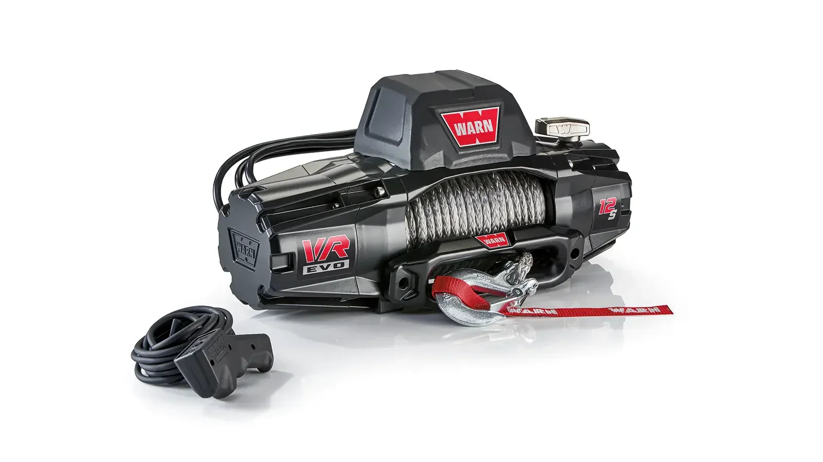 Winch with cable on a white background