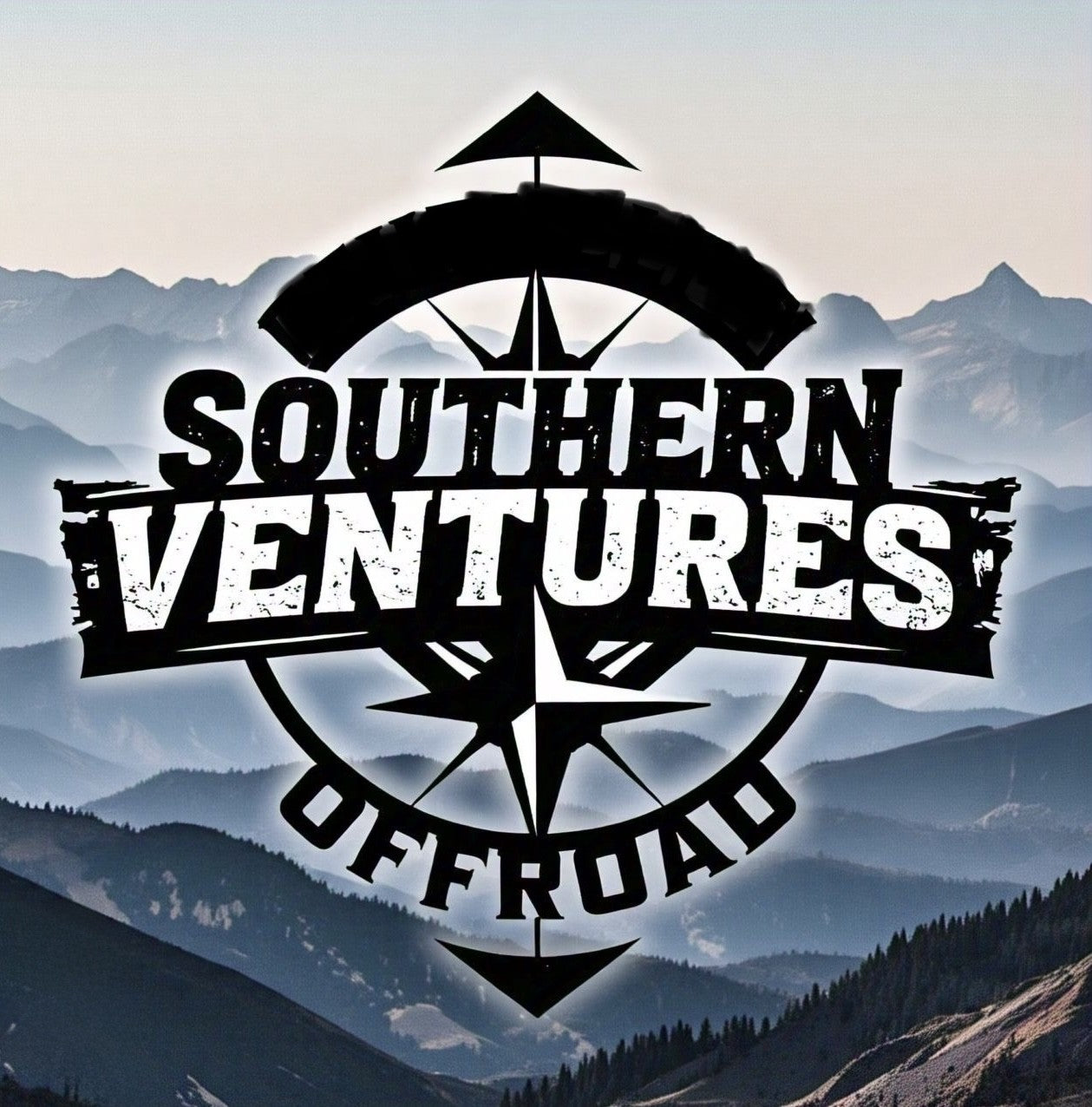 Southern Ventures Offroad logo with a mountainous background